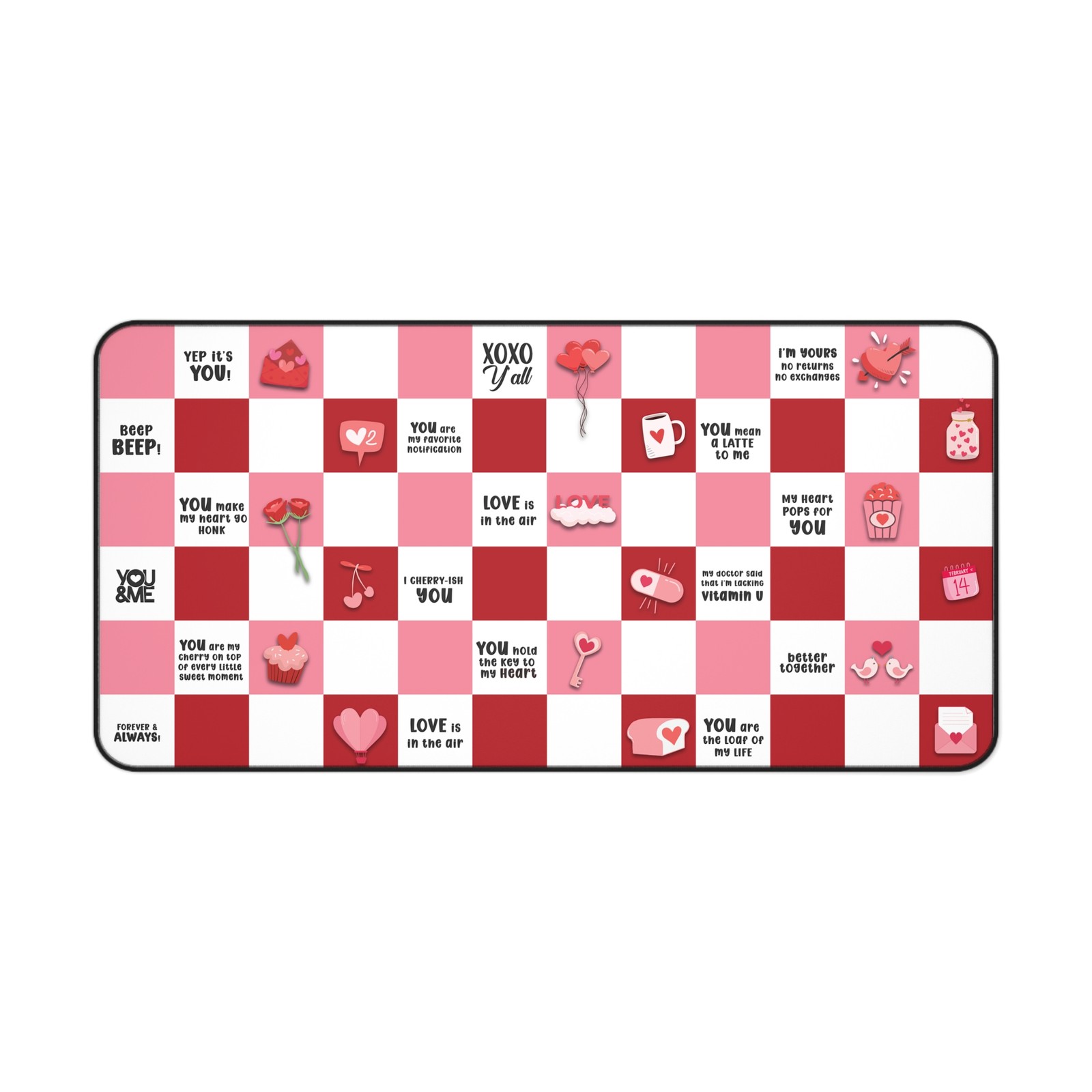 Valentines Desk Mat Extra Large Mouse Pad Gift for Her Gifts for Female Friend