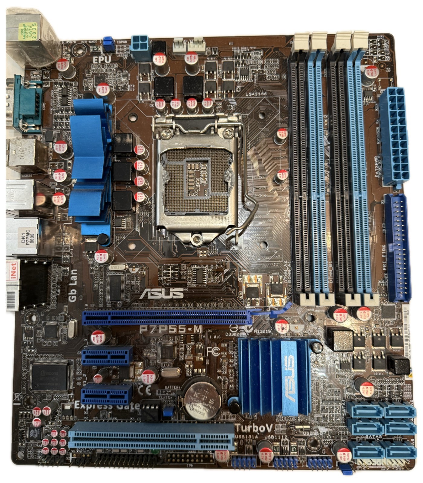 ASUS P7P55-M LGA1156 Intel P55 DDR3 Micro ATX Motherboard with I/O Shield