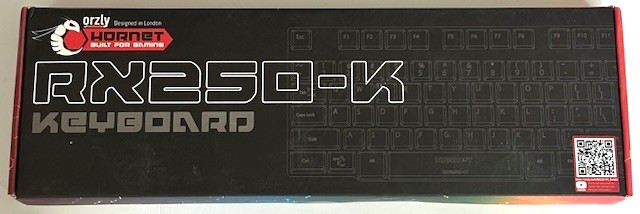 Orzly Hornet RX250-K Gaming Keyboard, Rainbow Backlighting Plug & Play USB Wired