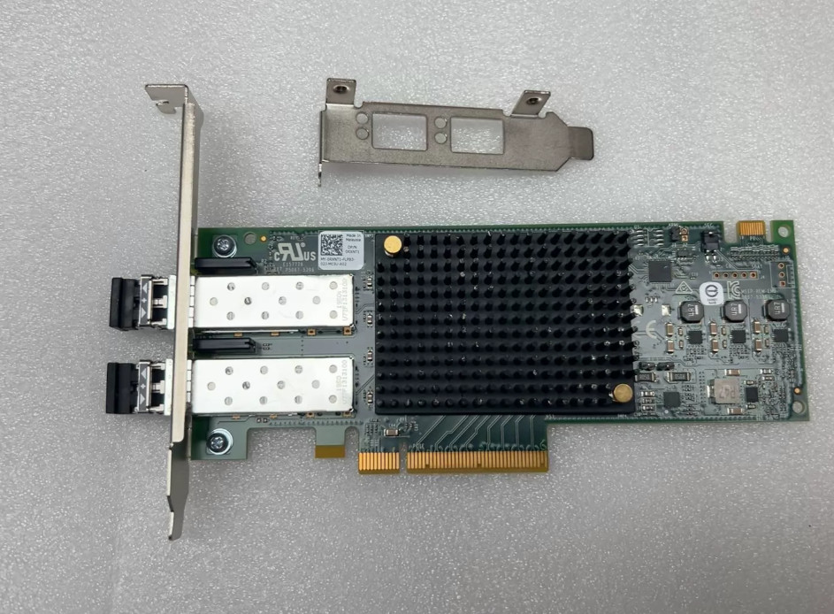 Dell Emulex LPe31002-M6 Dual Port 16Gb FC HBA Card 0RXNT1 with 2 SFP Modules