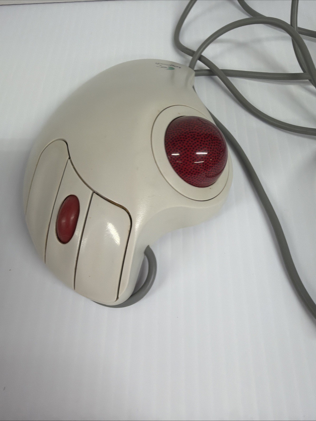 Vintage Logitech Trackman Marble Wheel T-CL13 Wired Mouse