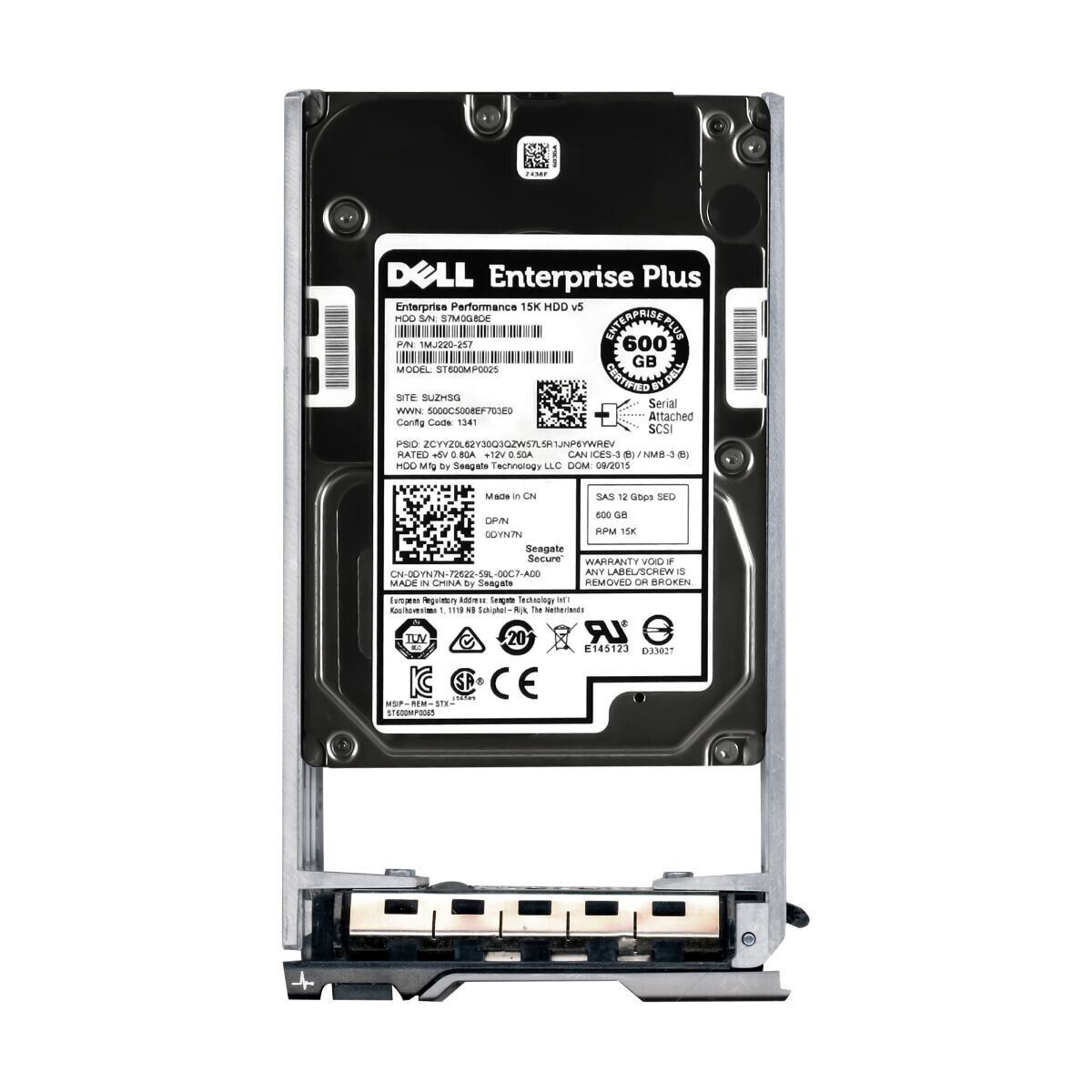 New Dell Enterprise Plus 600GB 15K 12Gbps 2.5" SAS Hard Drive ST600MP0025 DYN7N
