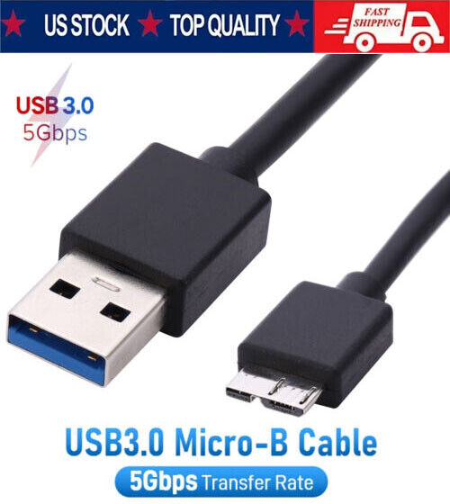 Micro USB 3.0 Cable High Speed Data SYNC For HDD External Hard Drive New