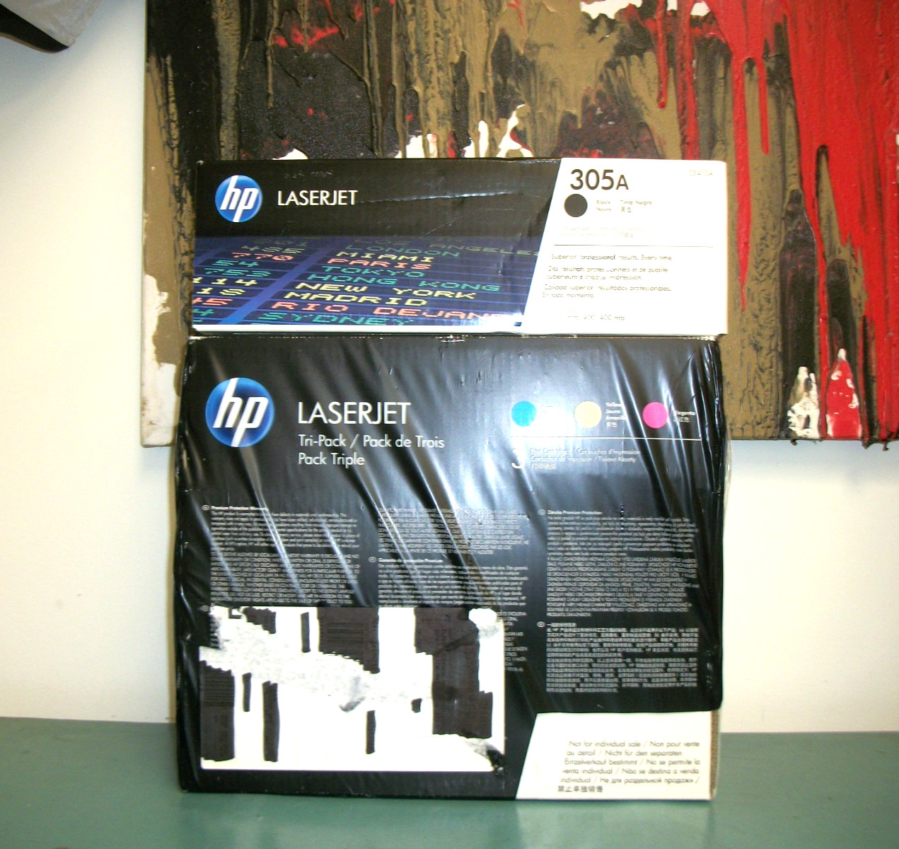 LOT 4 HEWLETT PACKARD HP LaserJet 305A Print Cartridges CE410A/411A/412A/413A RF