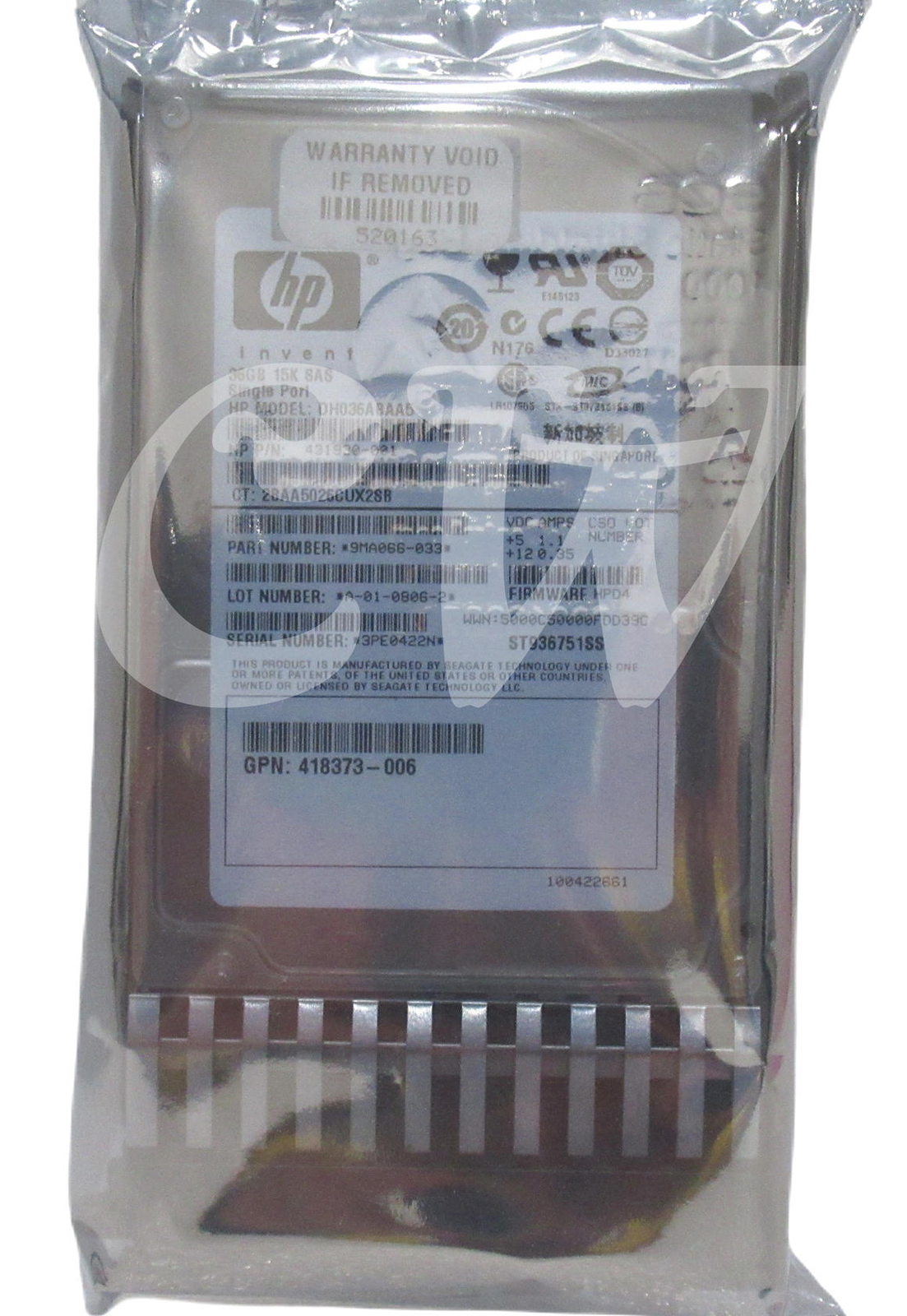 432322-001 431933-B21 HP 36GB 15K RPM 3Gb/s 2.5" SAS SERVER HDD Hard Drive