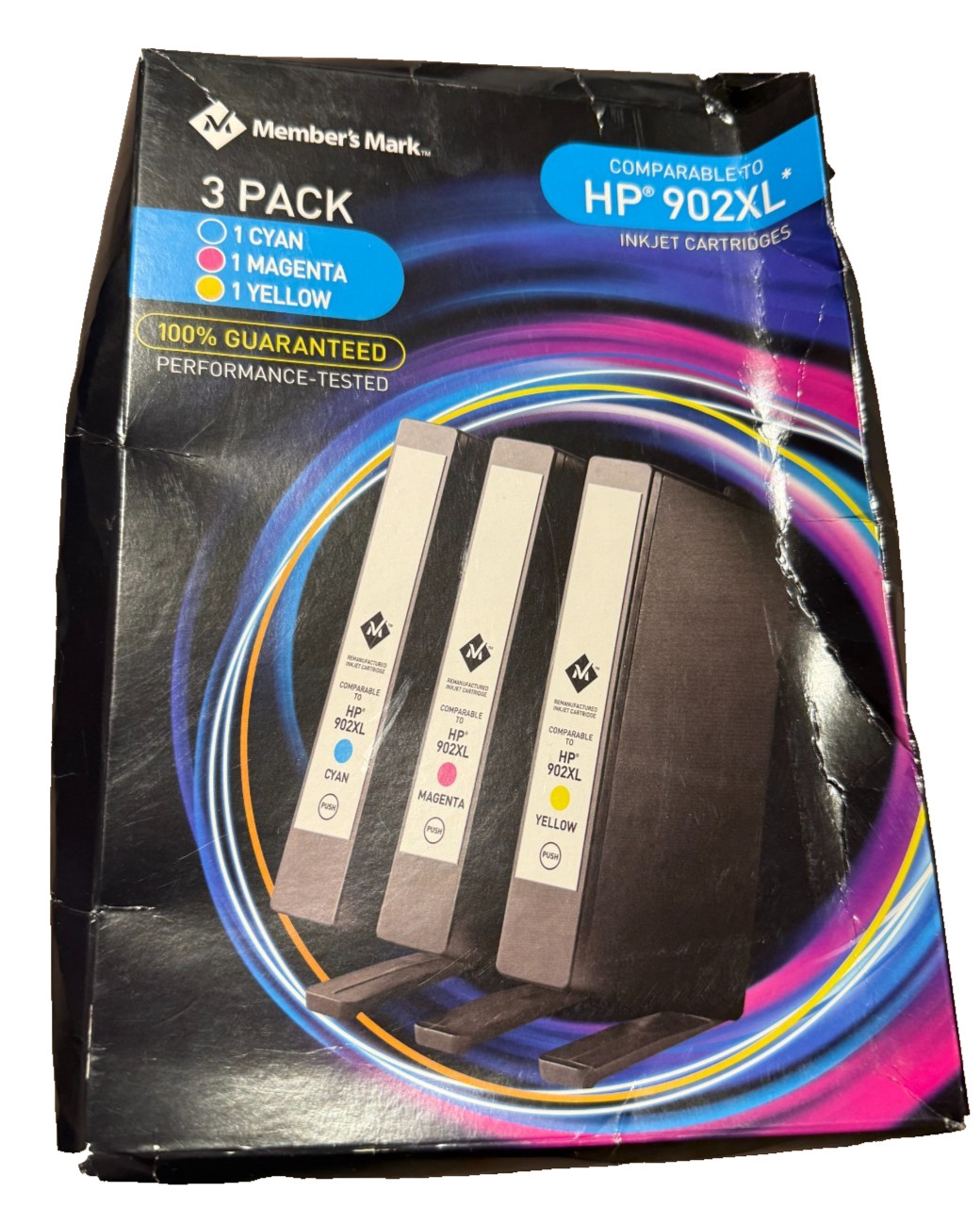 MEMBERS MARK HP 902XL CARTRIDGES BLACK 2-PACK - Box Damage