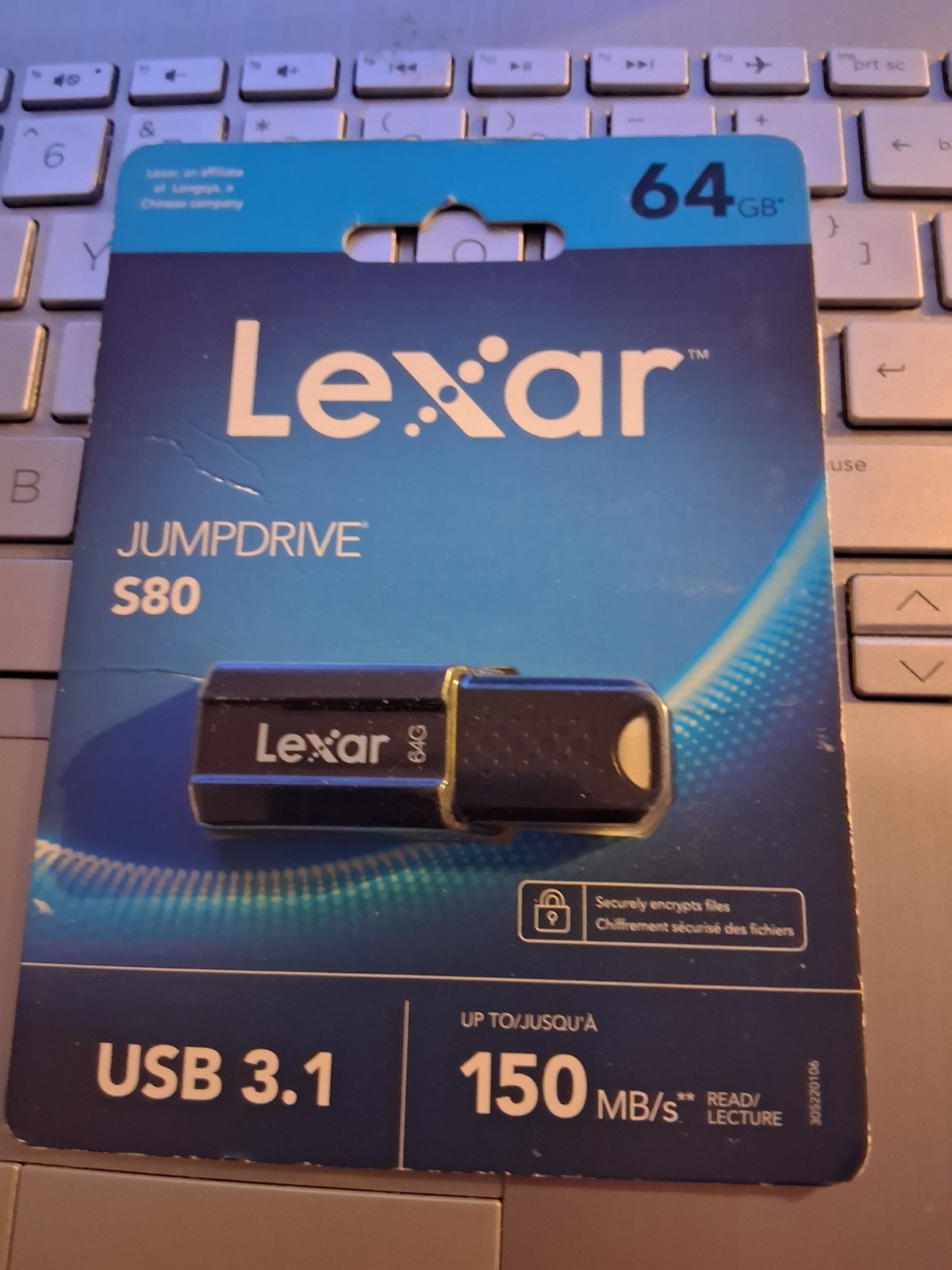 Lexar® JumpDrive® S80 USB 3.1 Flash Drive, 64GB, 128gb Black
