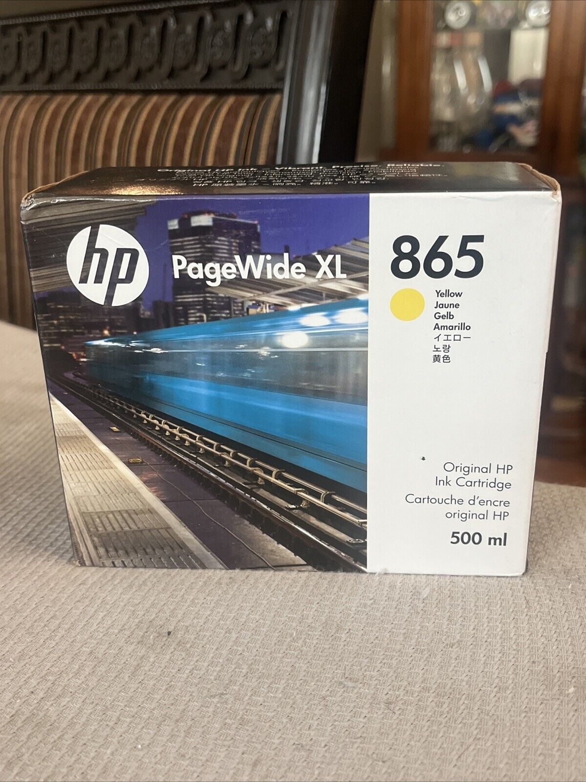 HP 865 Yellow Cartridge PageWide XL 4200 4700 5200 New Sealed 3ED84A Genuine HP
