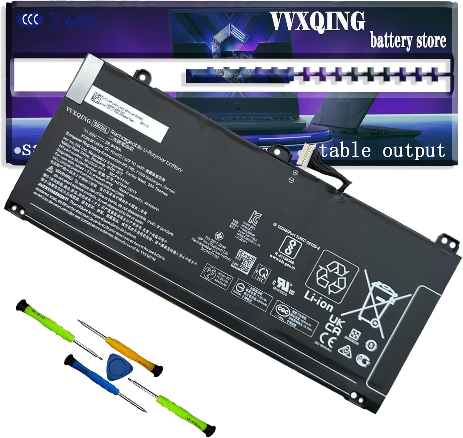SI03XL Laptop Battery 58.84Wh Compatible with HP Chromebook x360 14C 14C CA 14C