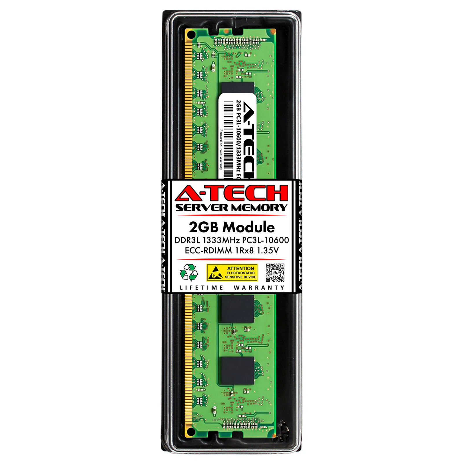 2GB 1Rx8 PC3L-10600R ECC REG RDIMM (IBM 46C0560 Equivalent) Server Memory RAM