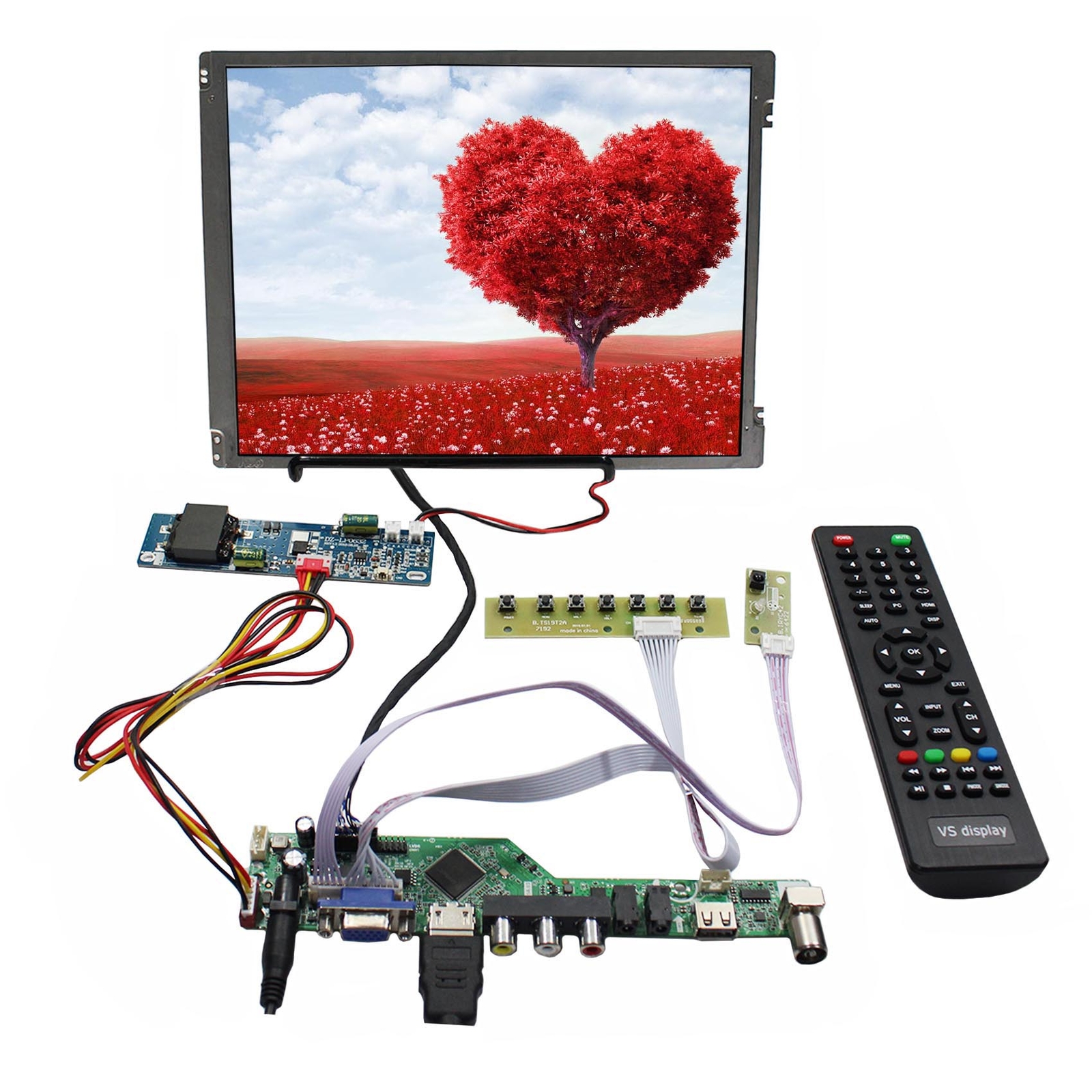 HDVGA AV USB   LCD Controller Board 10.4 in 800x600 1000nit LCD Screen