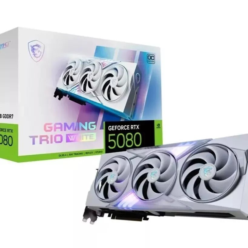 MSI GeForce RTX 5080 16GB GAMING TRIO WHITE GDDR7 Gaming Graphics card