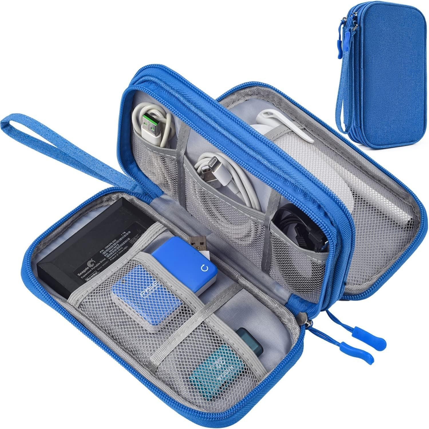 Electronics Accessories Organizer Pouch, Electronic Organizer Travel Case Cab...