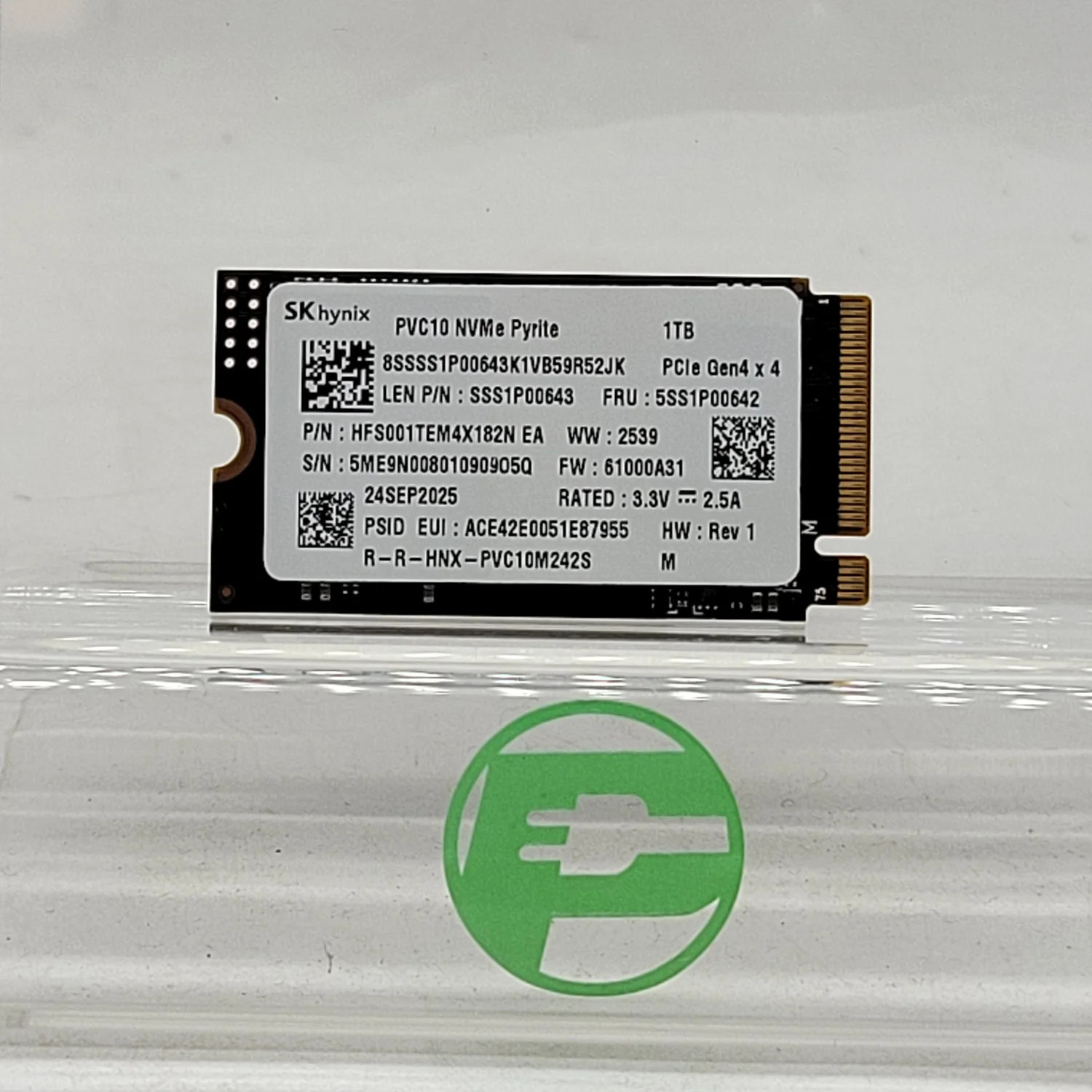 SK Hynix 2230mm PVC10 1TB M.2 NVMe Gen 4.0 x 4 SSD SSS1P00643