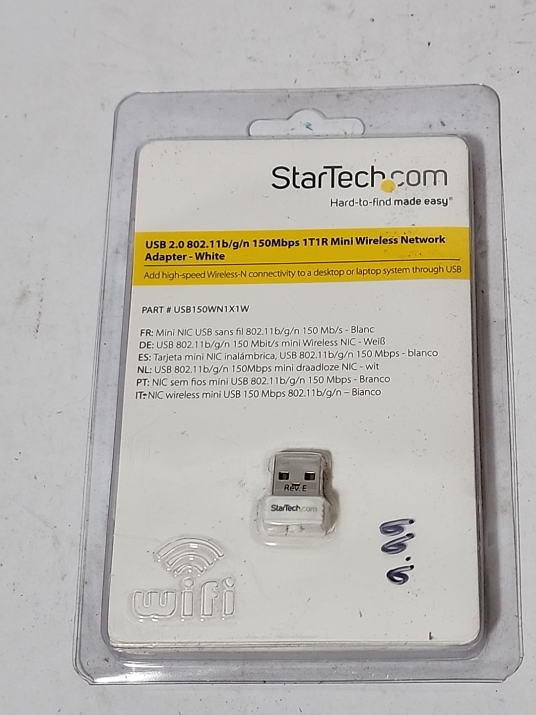Startech USB150WN1X1W 150Mbps Mini Wireless Network Adapter