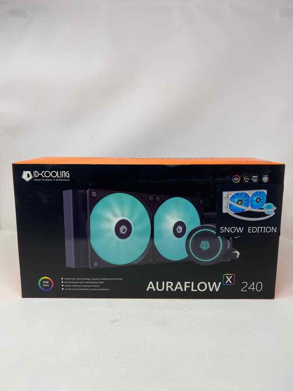 ID-COOLING AURAFLOW X 240 CPU Water Cooler 12V RGB AIO Cooler 240mm CPU Liquid C