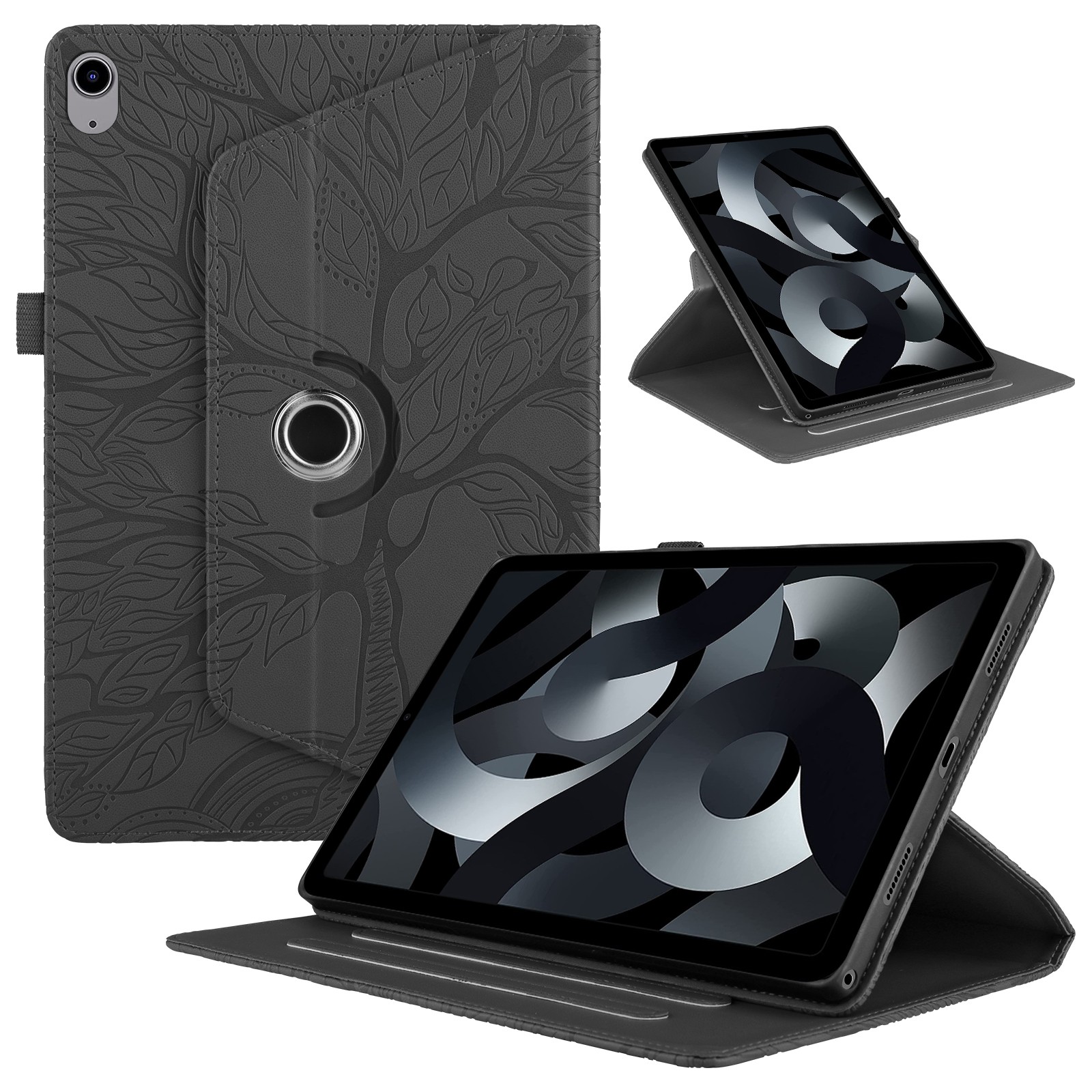 For iPad (A16) /10th Gen Mini 6/7 Air Pro 11" M3/M4 Leather Rotating Stand Case