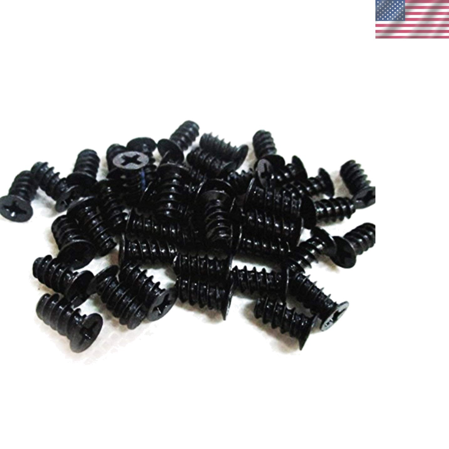 High-Quality Black PC Case Fan Screws - 50 Pack for Multiple Sizes (60mm-140mm)