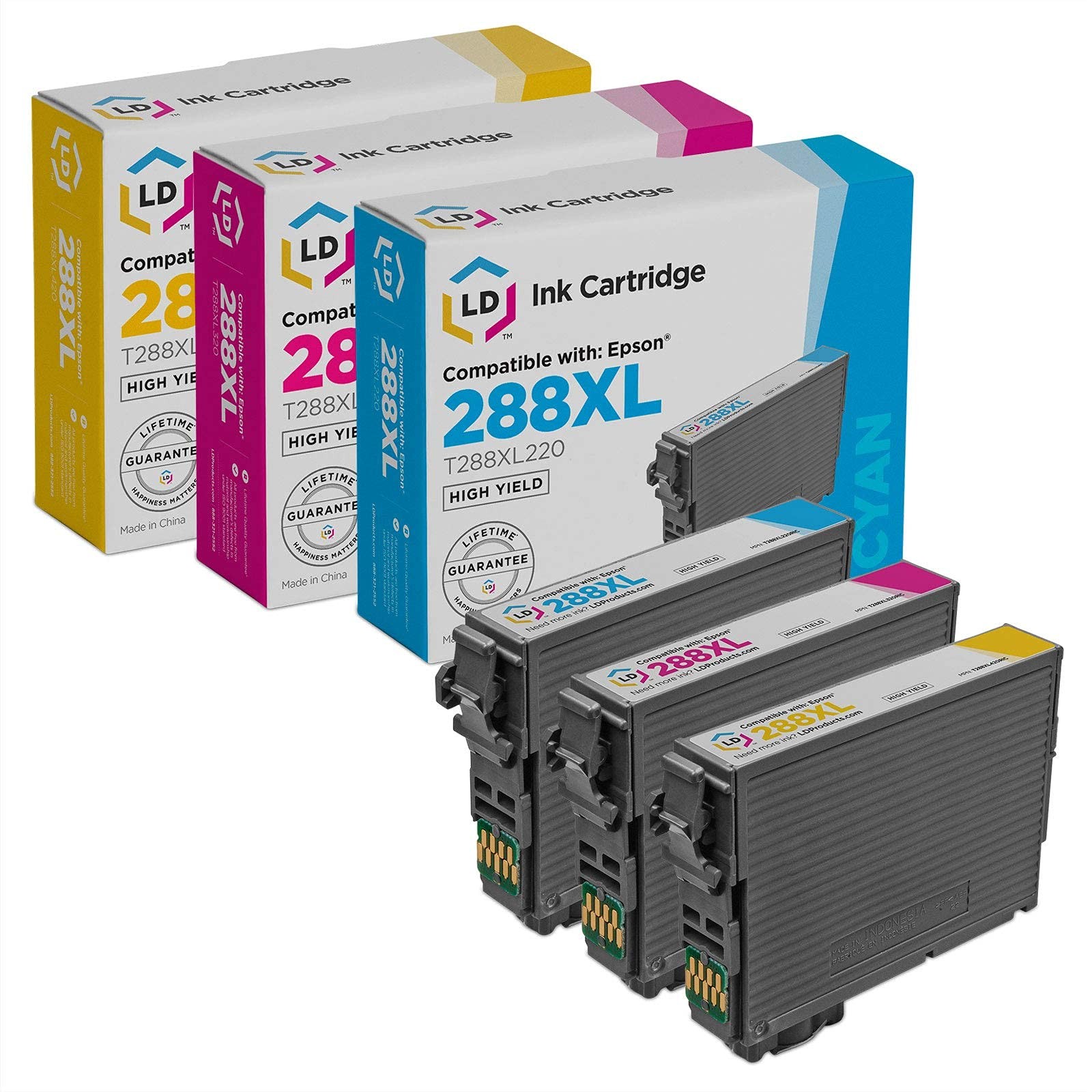 Ink for 288 XL Epson 288XL Ink Cartridges HY (C, M, Y, 3-Pk)