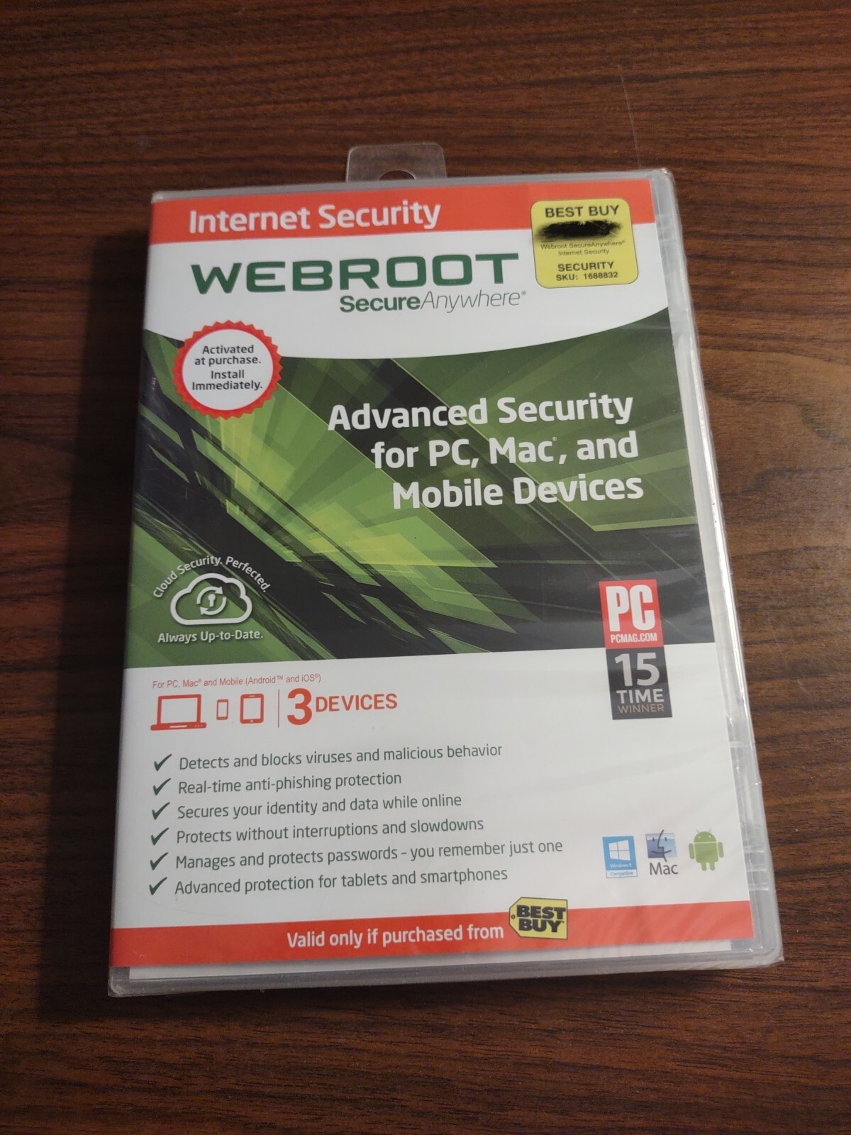 Webroot Secure Anywhere Internet Security Plus (3 Devices) Windows 8