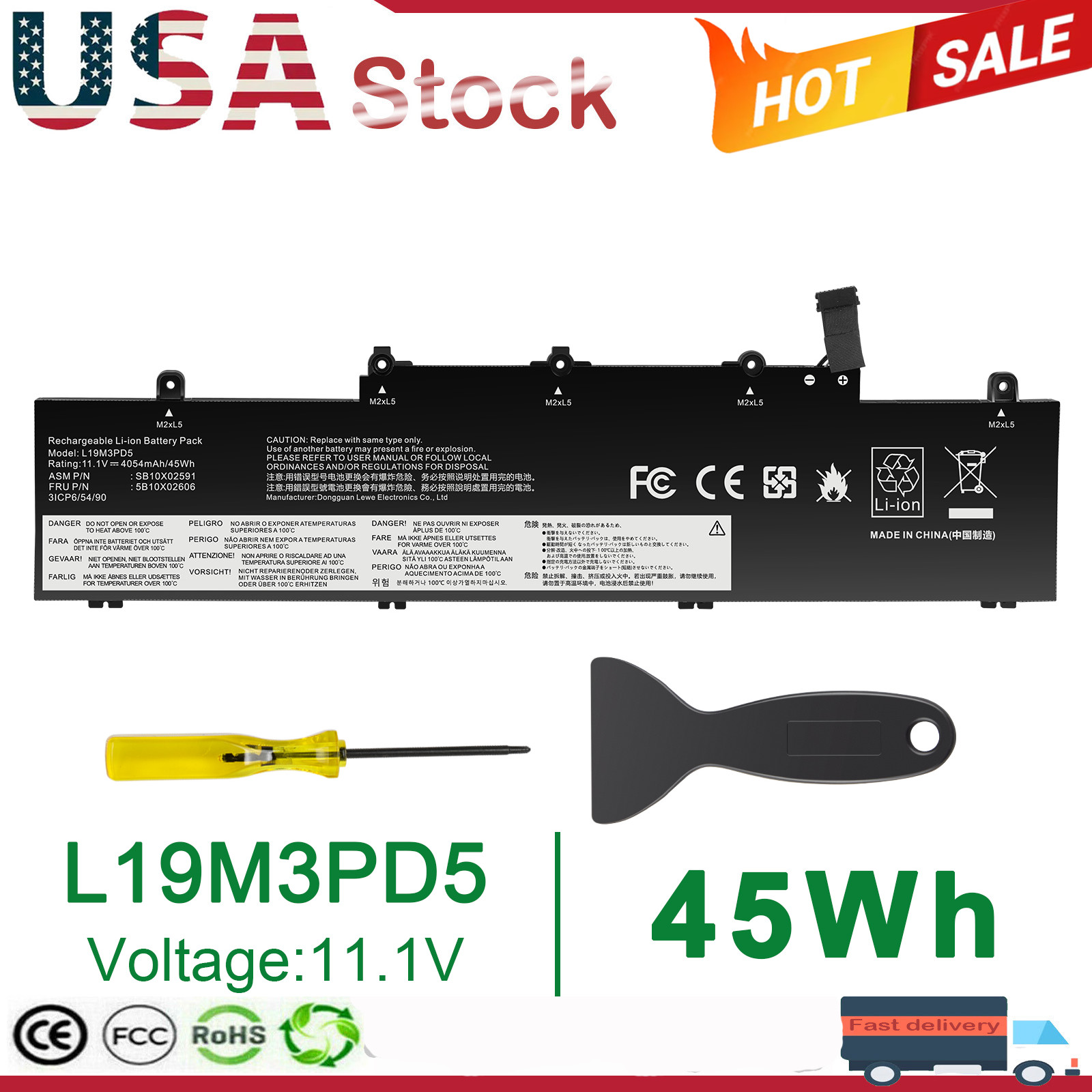 L19M3PD5 L19C3PD5 L19D3PD5 L19L3PD5 Battery For Lenovo ThinkPad E14 E15 Gen 2 3