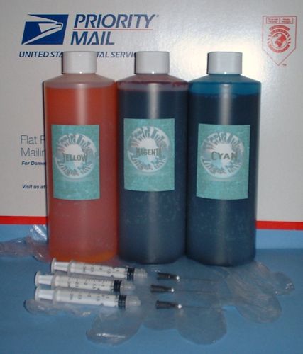 48 oz 3 pint / 16 oz c/m/y ink kit refill any printer 