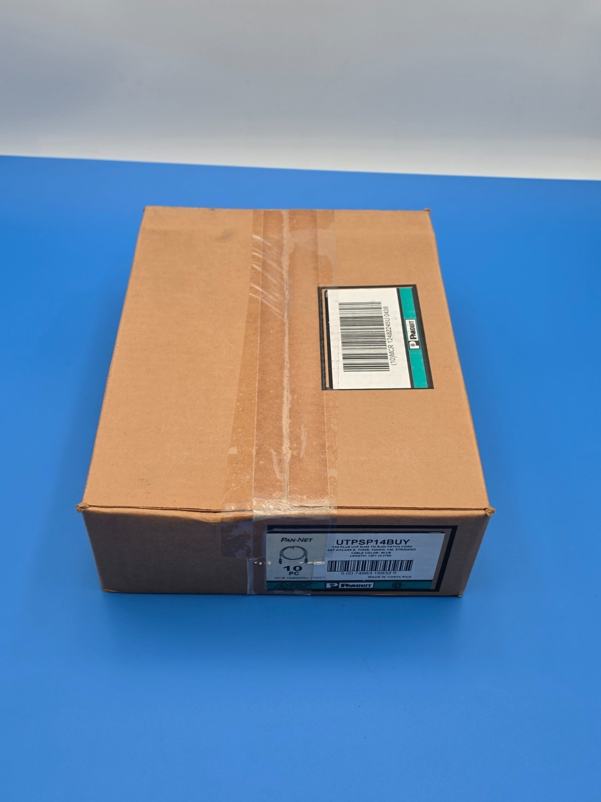 10 Pack Cat6 Patch Cable 14 ft Blue Panduit UTPSP14BUY New Retail Box