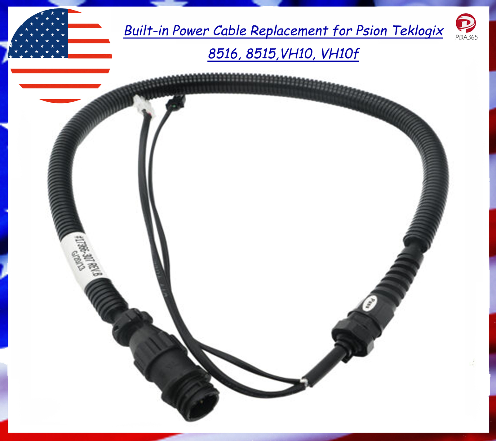 Built-in Power Cable Replacement for Psion Teklogix 8516, 8515,VH10, VH10f
