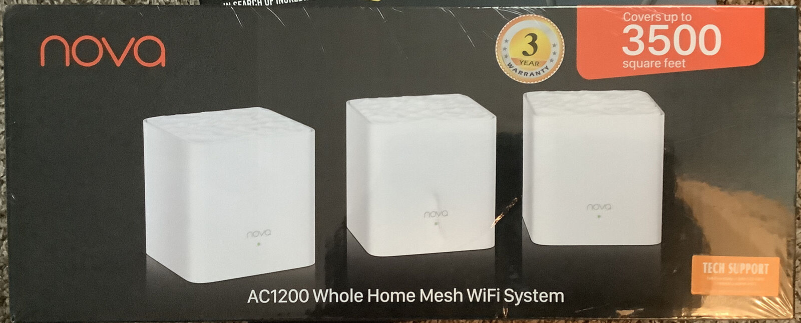 Nova Mesh Wifi System mw3up To 3500 Sq.ft. Whole Home Coverage Wifi Router 