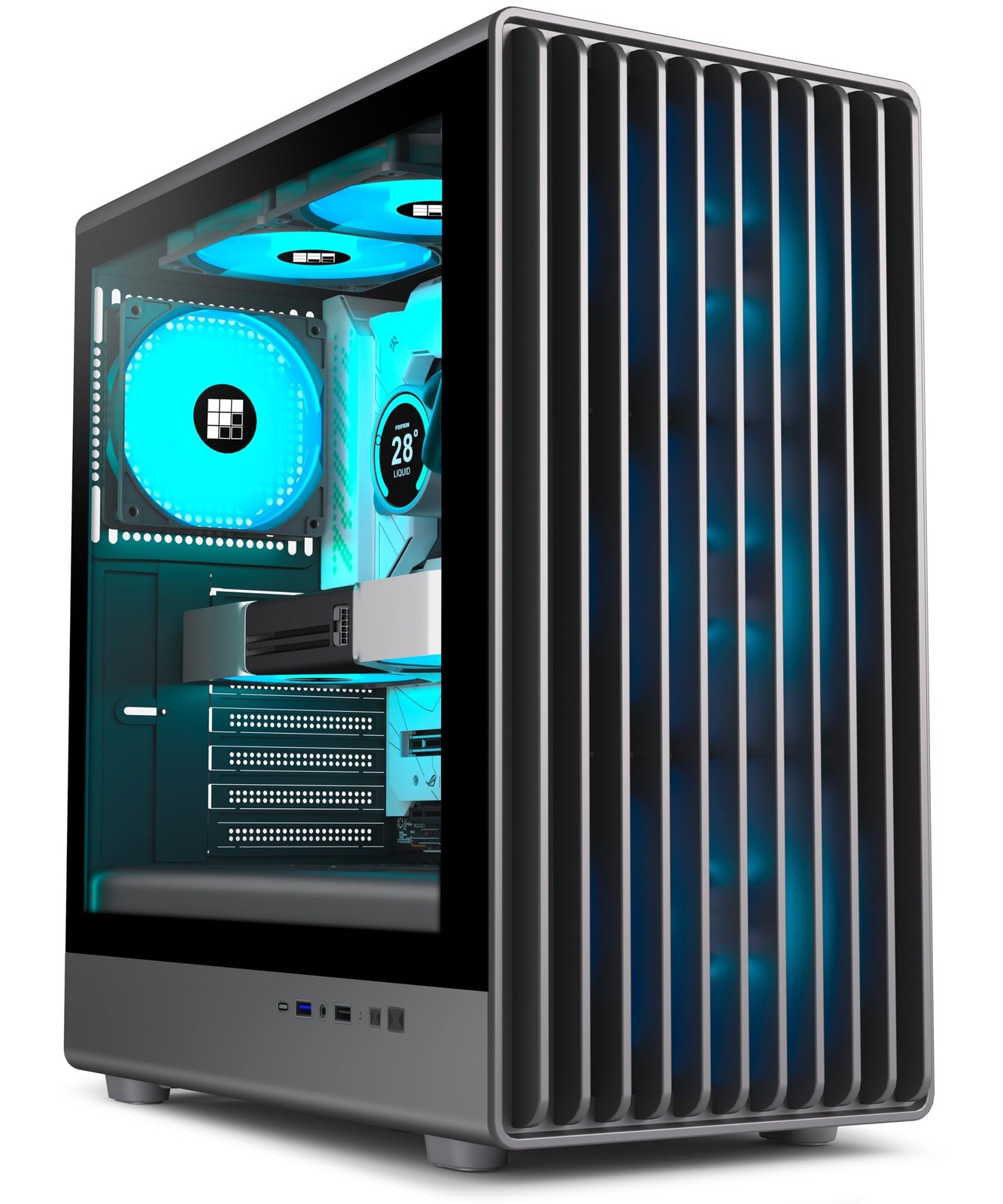 FOIFKIN M1 PC Case - Pre-Installed 6 PWM ARGB Fan (3 x 120mm, 3 x 140mm), ATX...