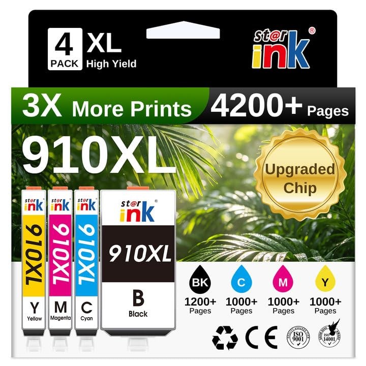 Starink 910XL Ink Replacement for HP 910XL Ink Cartridges Combo Pack | Compat...