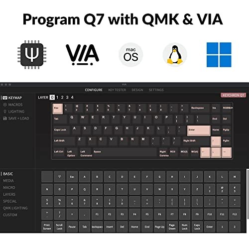 KEYCHRON Q7 70% LAYOUT HOT-SWAPPABLE RGB WIRED CUSTOM MECHANICAL KEYBOARD -