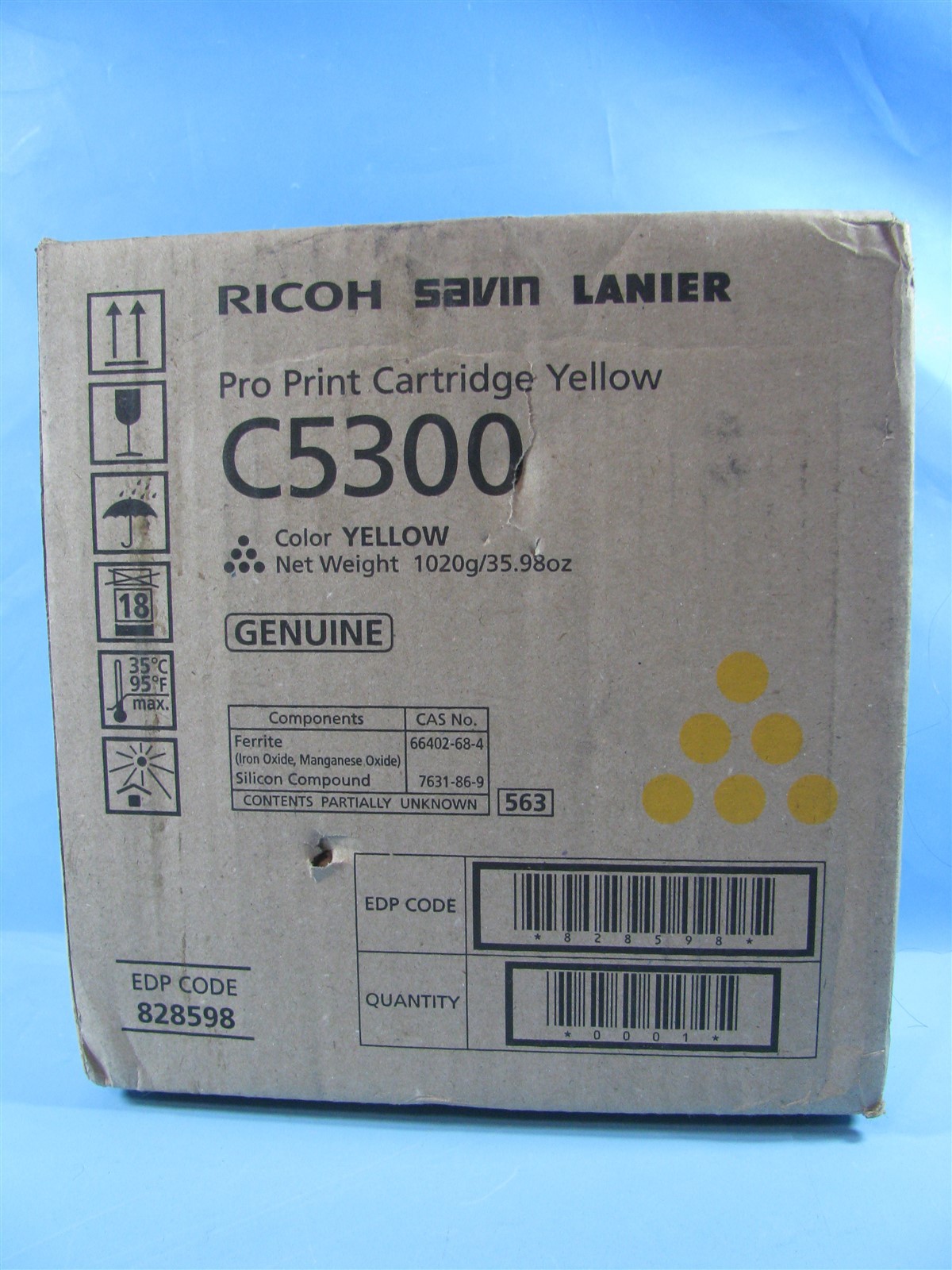 GENUINE RICOH PRO PRINT CARTRIDGE YELLOW- C5300- EDP 828598 - OPEN BOX