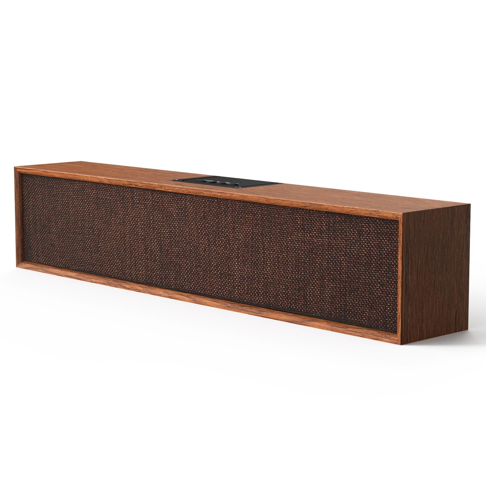 Retro Computer Speakers - Wooden Sound Bar with Bluetooth 5.3 & USB Connectiv...