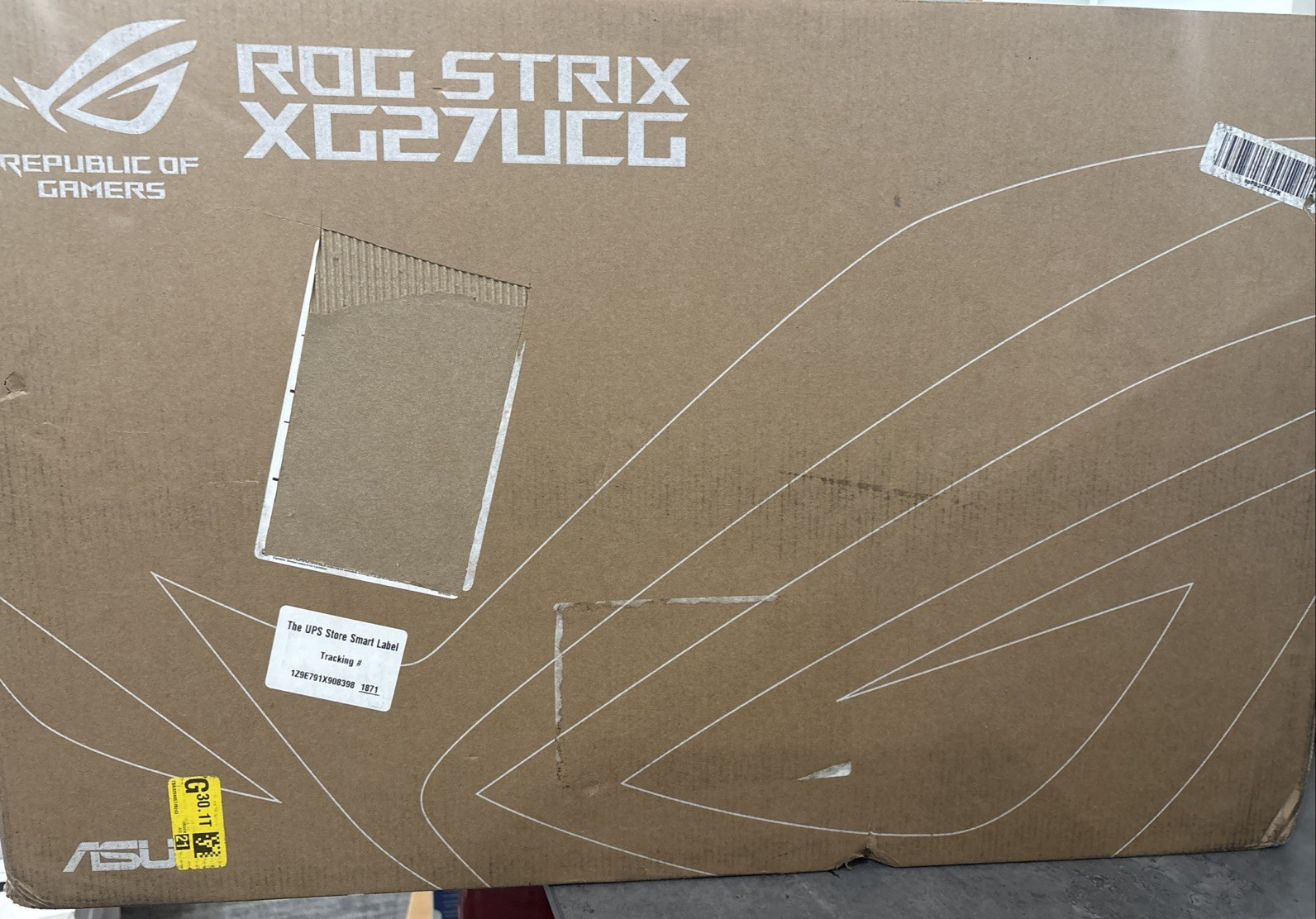 ASUS ROG Strix XG27UCG 27" 16:9 4K 160Hz/FHD 320Hz IPS HDR Gaming Monitor, Black