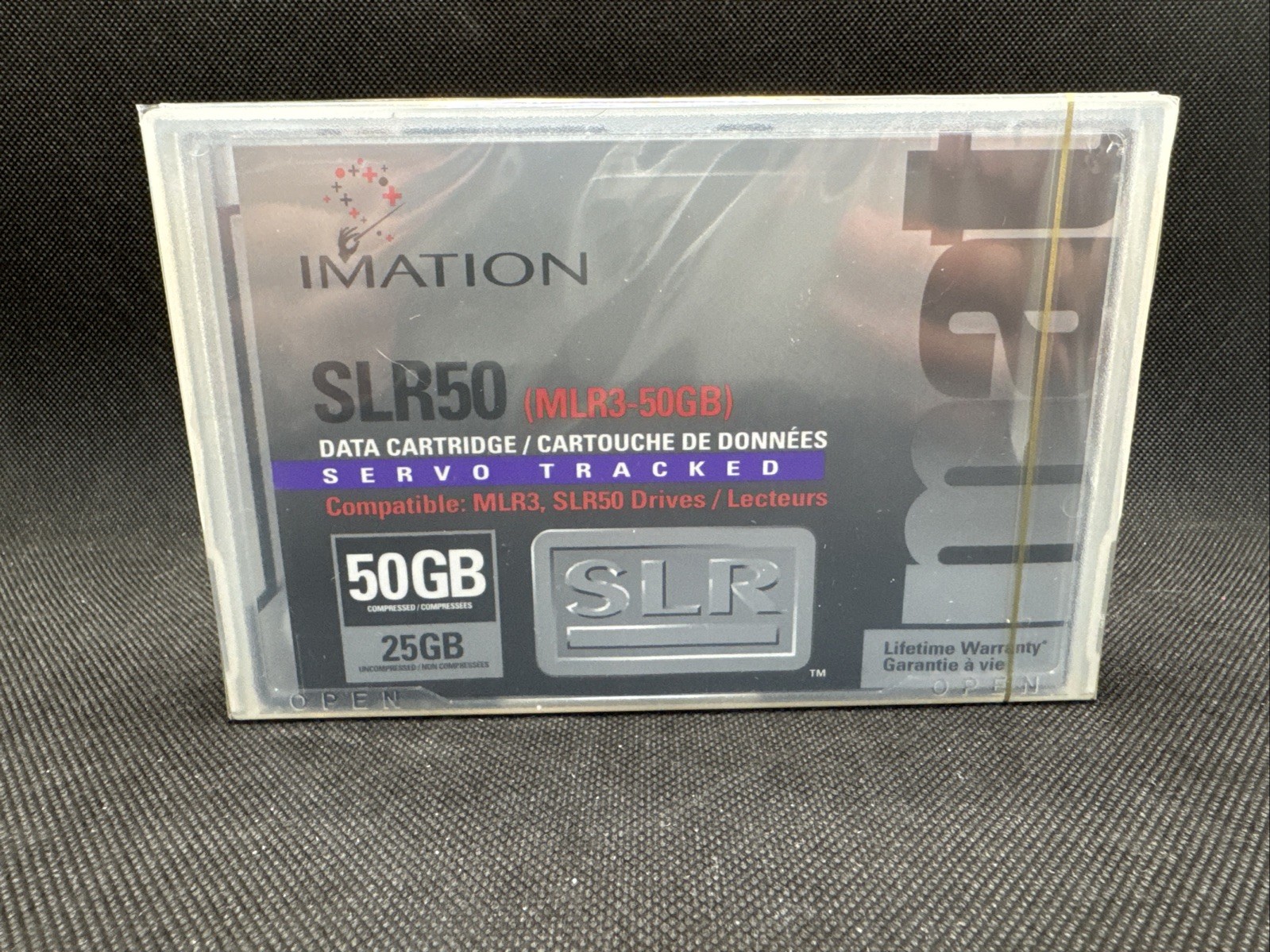 Imation SLR50 Data Cartridge Tape 50GB/25GB Servotrack Jewel Case MLR3-50GB
