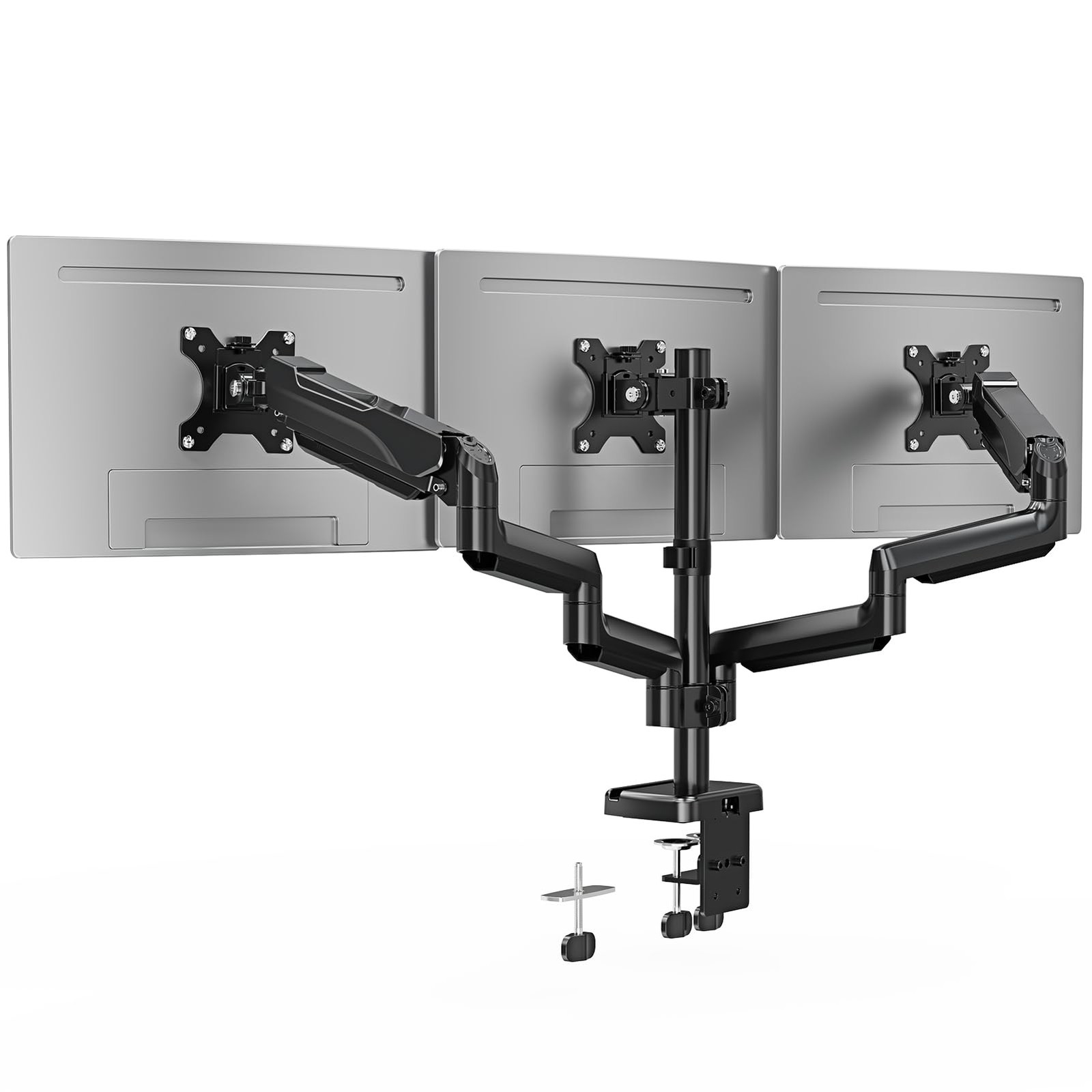 Heavy Duty Triple Monitor Desk Mount for Screens up to 32" - VESA Compatible