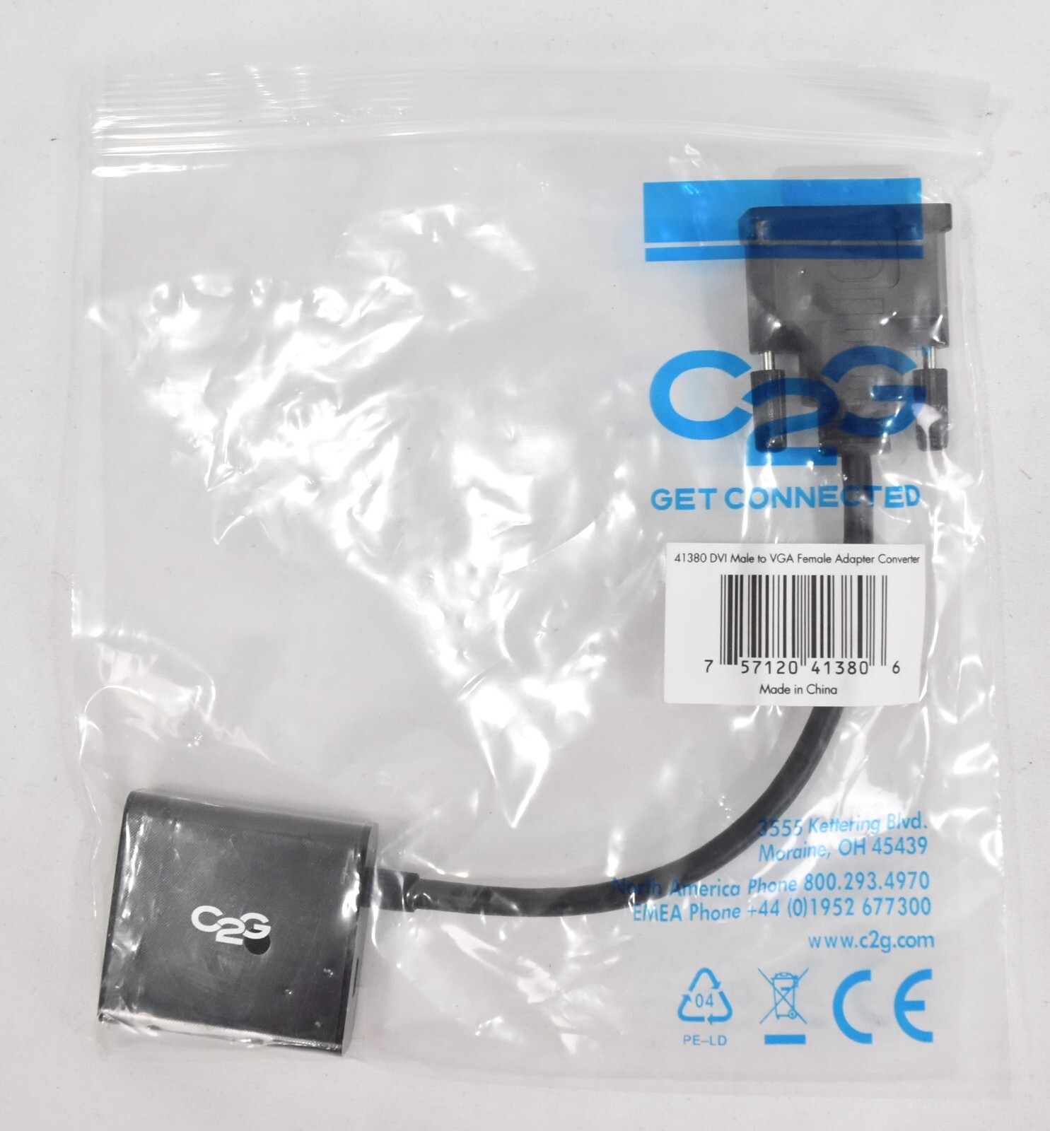 Cables To Go DVI-D Male x VGA 15 Pin Female Adapter C2G 41380