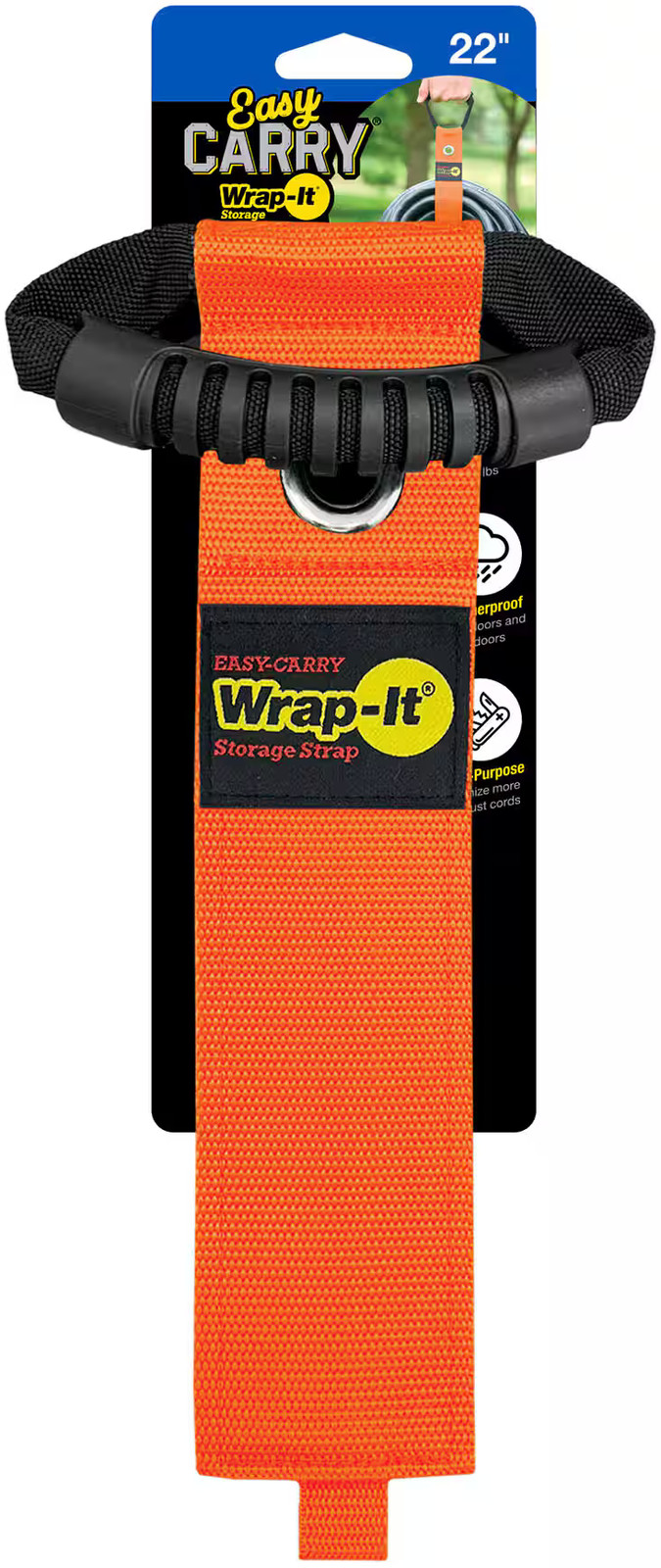 Wrap-It Storage - Easy-Carry Strap - 22-inch - Hook and Loop Carrying Strap w...