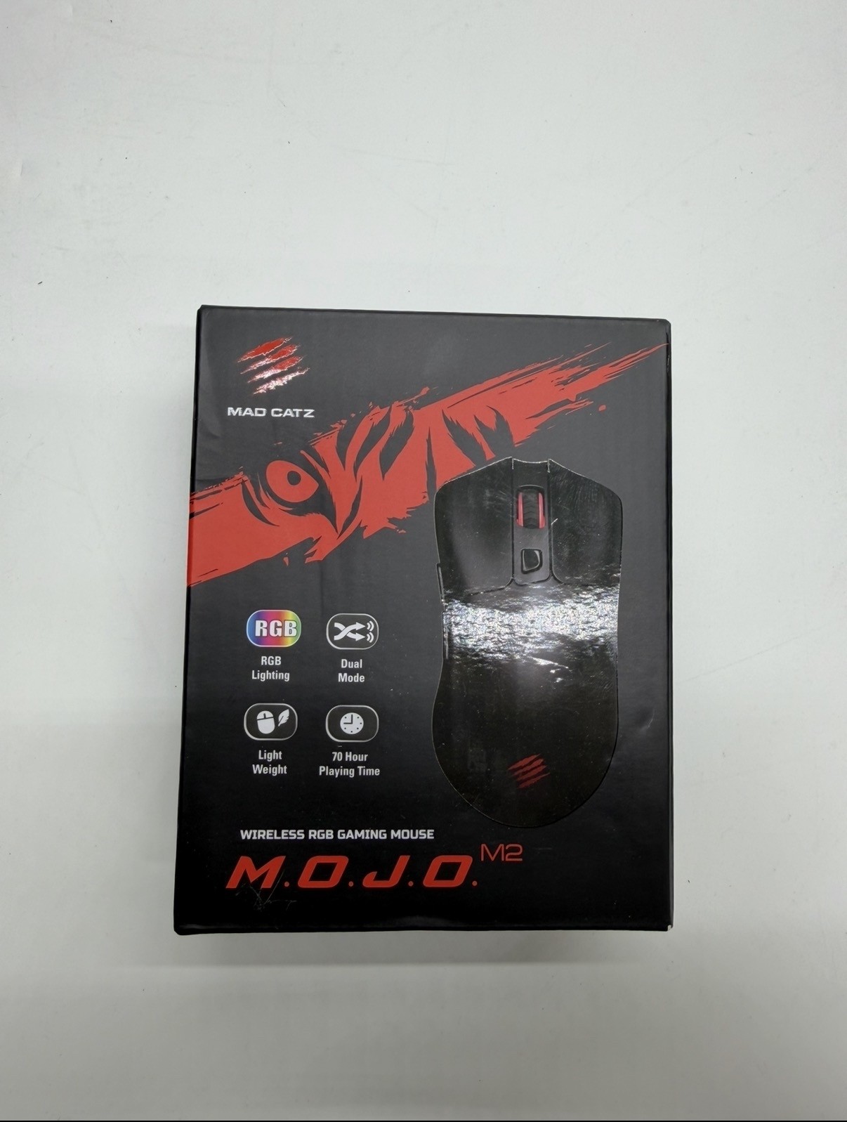 Mad Catz M.O.J.O. M2 Wireless RGB Gaming Mouse – Black – Brand New