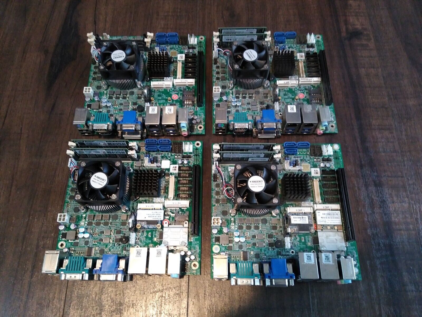 Lot 4 x AEWIN MB-8391A SBC AMD R-Series APU 16GB DDR3 128GB SSD WiFi 8-32V Input