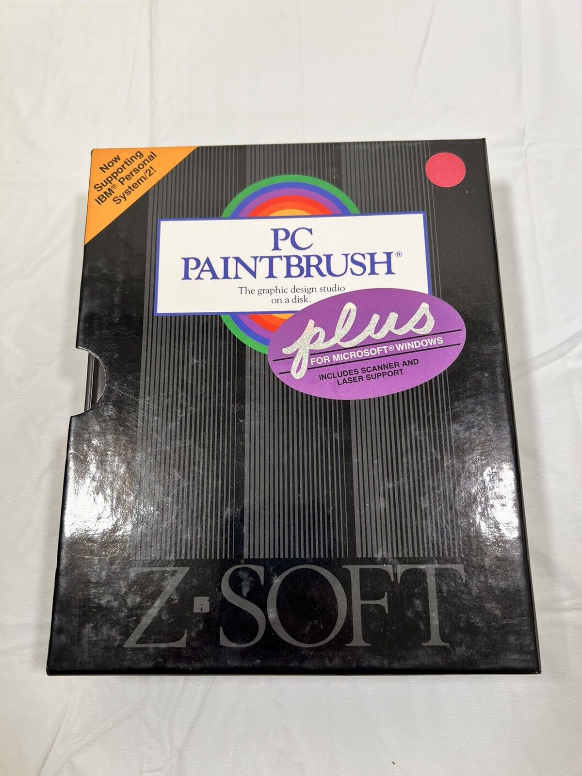 Microsoft Paint Brush Vintage Software Manual And Case Only