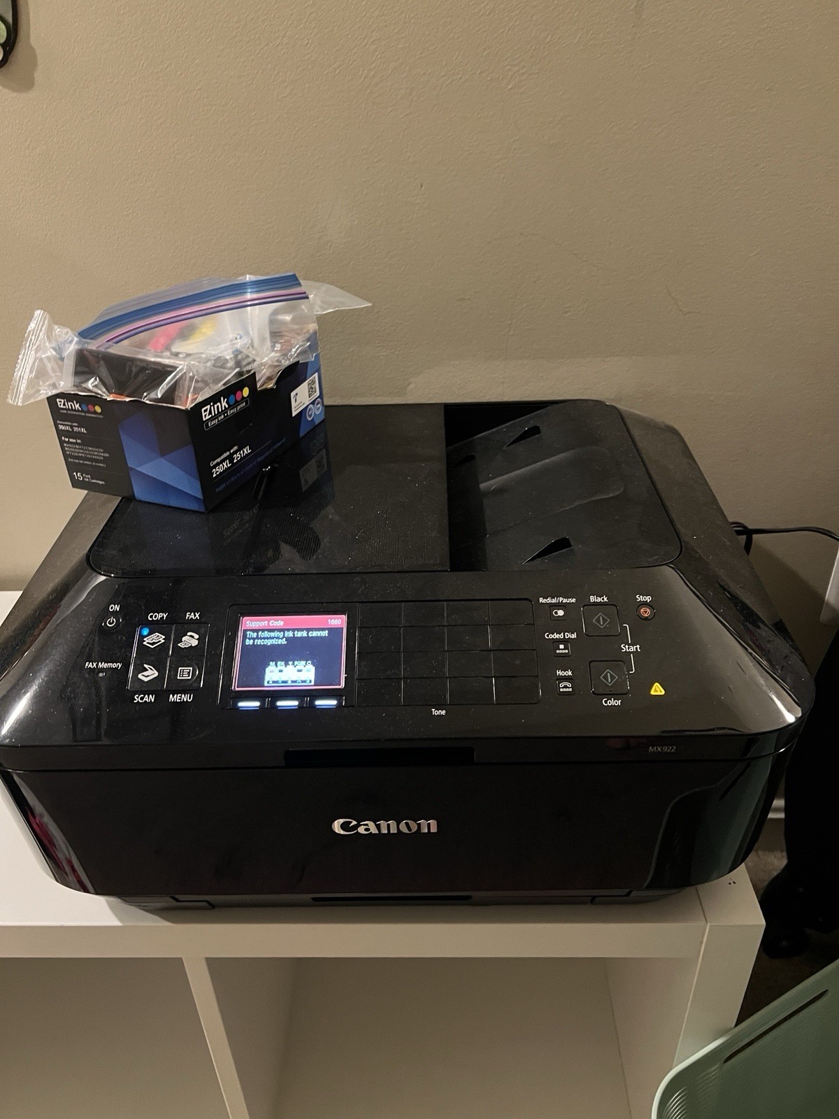 Canon PIXMA MX922 All-In-One Inkjet Printer WiFiTested Working W Ink See Descrip
