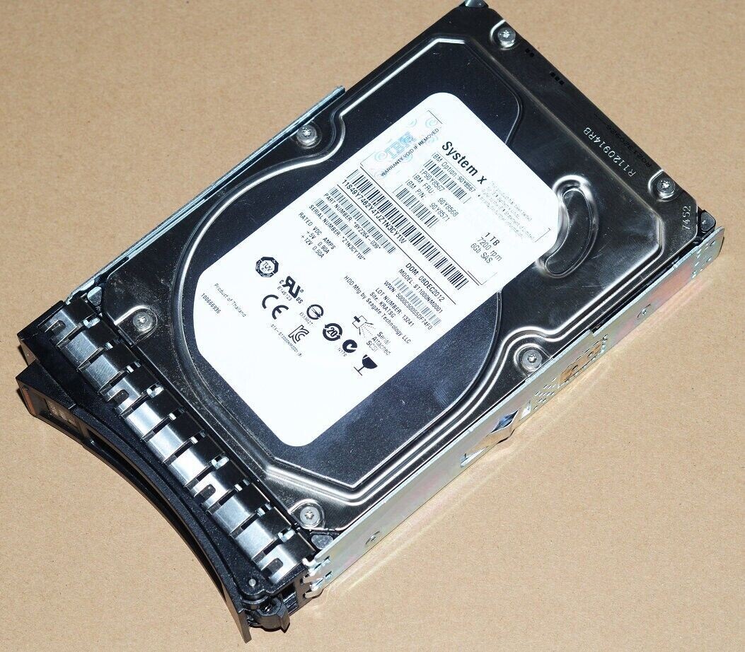 ST1000NM0001 IBM 90Y8568 90Y8571 90Y8567 1TB 7.2K SAS x Series HDD Hard Drive