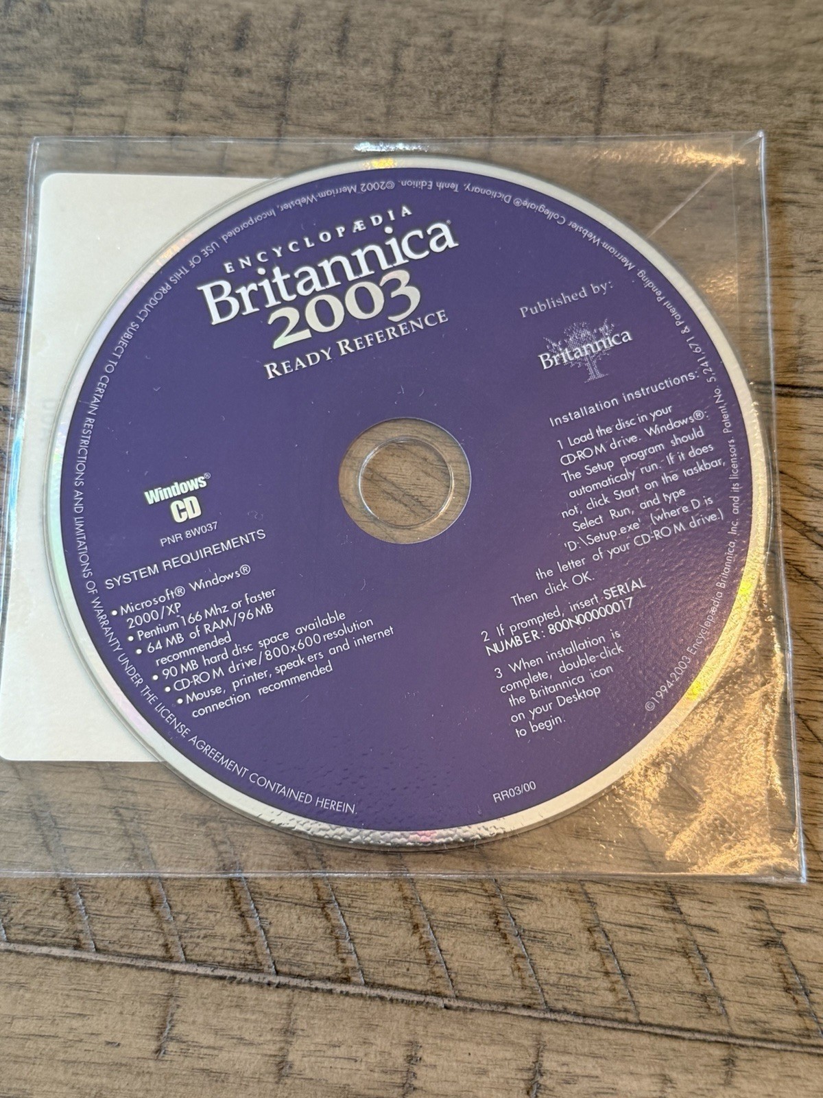 Vintage Encyclopedia Britannica 2003 Ready Reference CD-ROM BRAND NEW SEALED