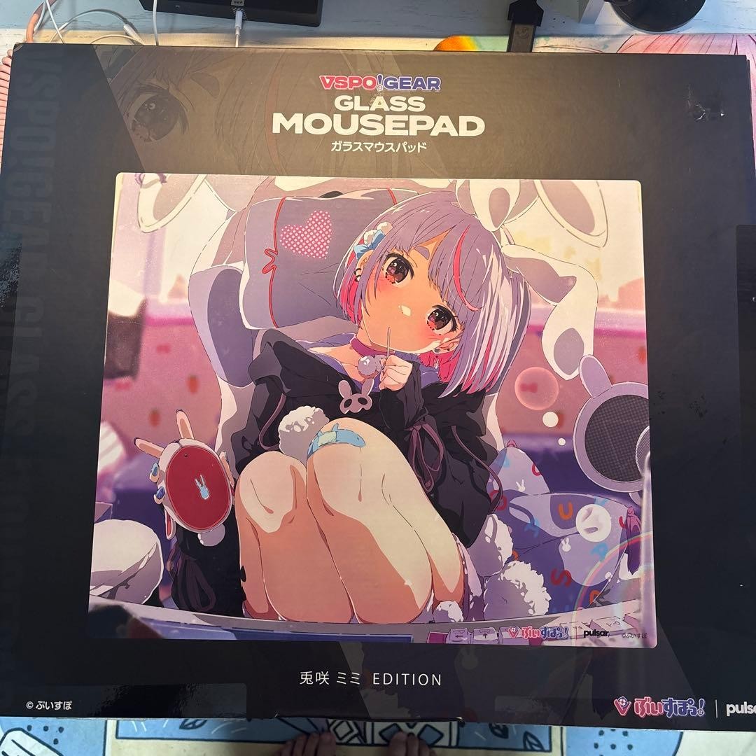 VSPOGEAR Pulsar Superglide Glass Mousepad Usagi Mimi Edition XL 490x420mm Used