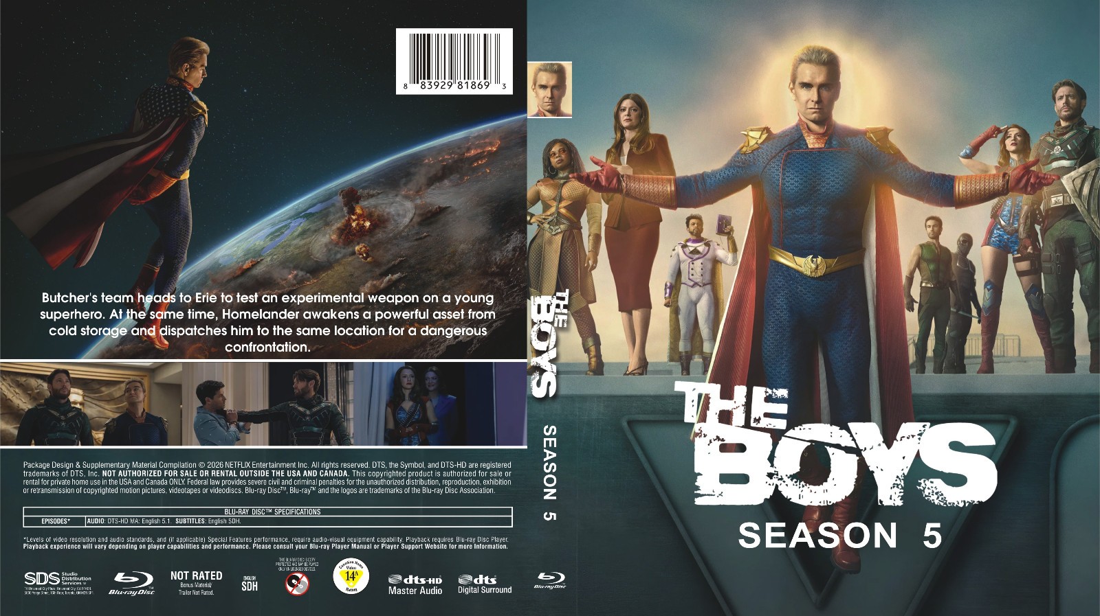 New Sealed The Boys Season 5: Episodes 1-8 Blu-ray (2BD) English All Region