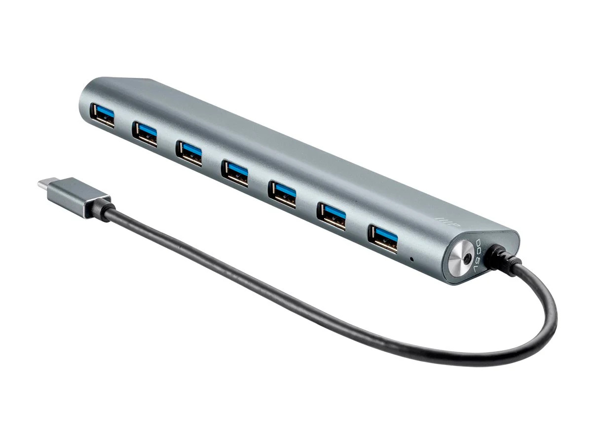 Monoprice 7 Port USB-C Hub - Aluminum, SuperSpeed Transfer Rates