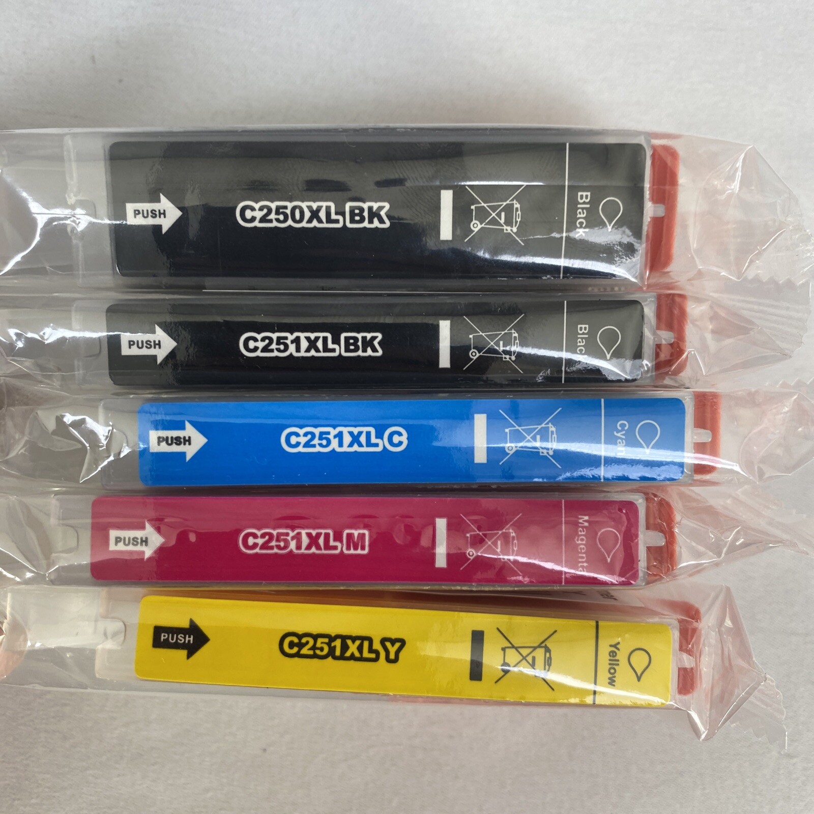 4 Inkjetcorner  C-0250BK, BC-0251BK, C-C-0251C, C-0251M, C-0251Y, Canon