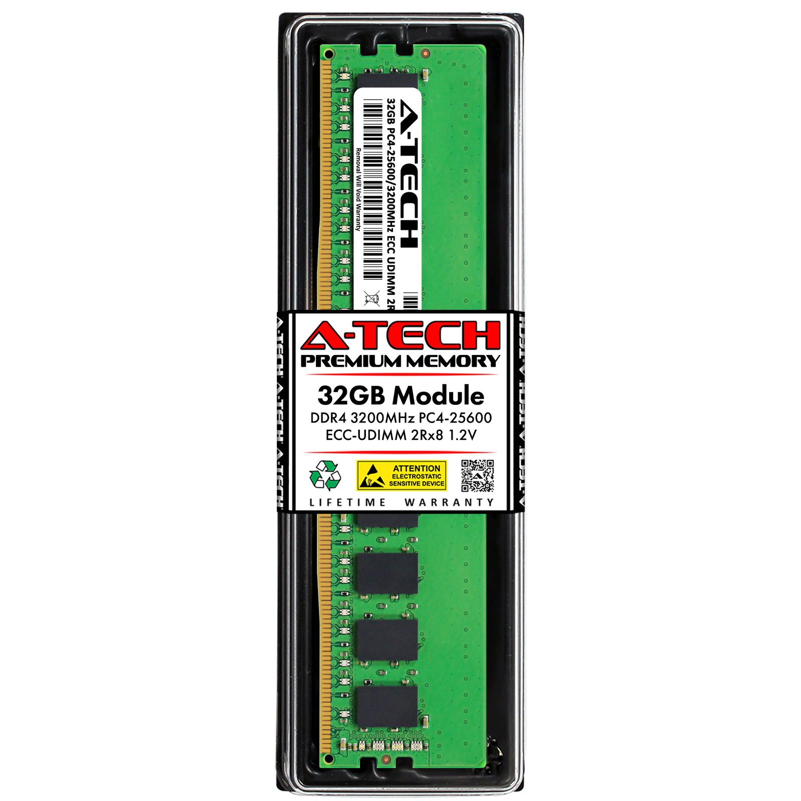 32GB PC4-25600E ECC UDIMM Replacement for Micron MTA18ASF4G72AZ-3G2F1 Memory RAM